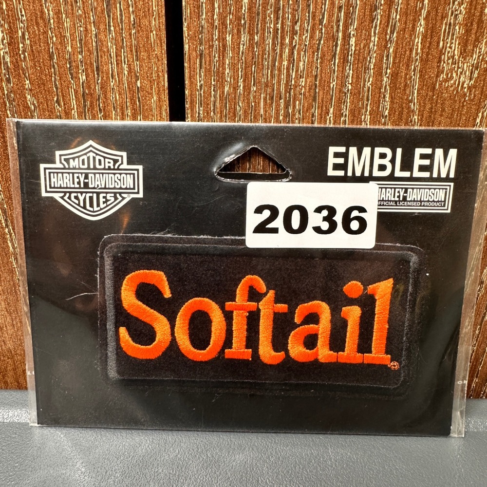 NEW 2007 Harley-Davidson 4" Softail Embroidered Sew-On Patch Emblem Blk Y2K Rare